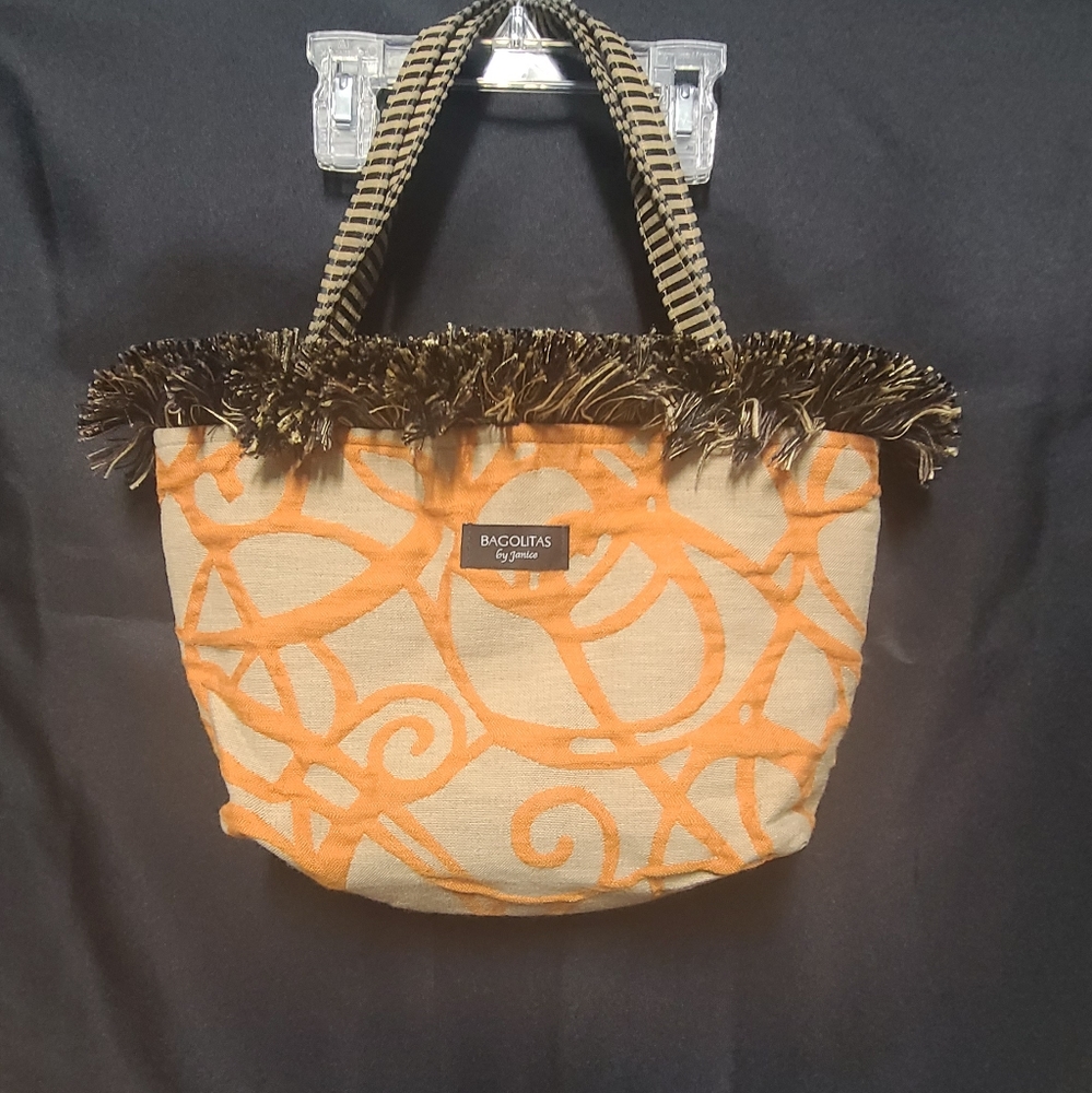 Bagolitas by Janice Orange Swirl Handbag